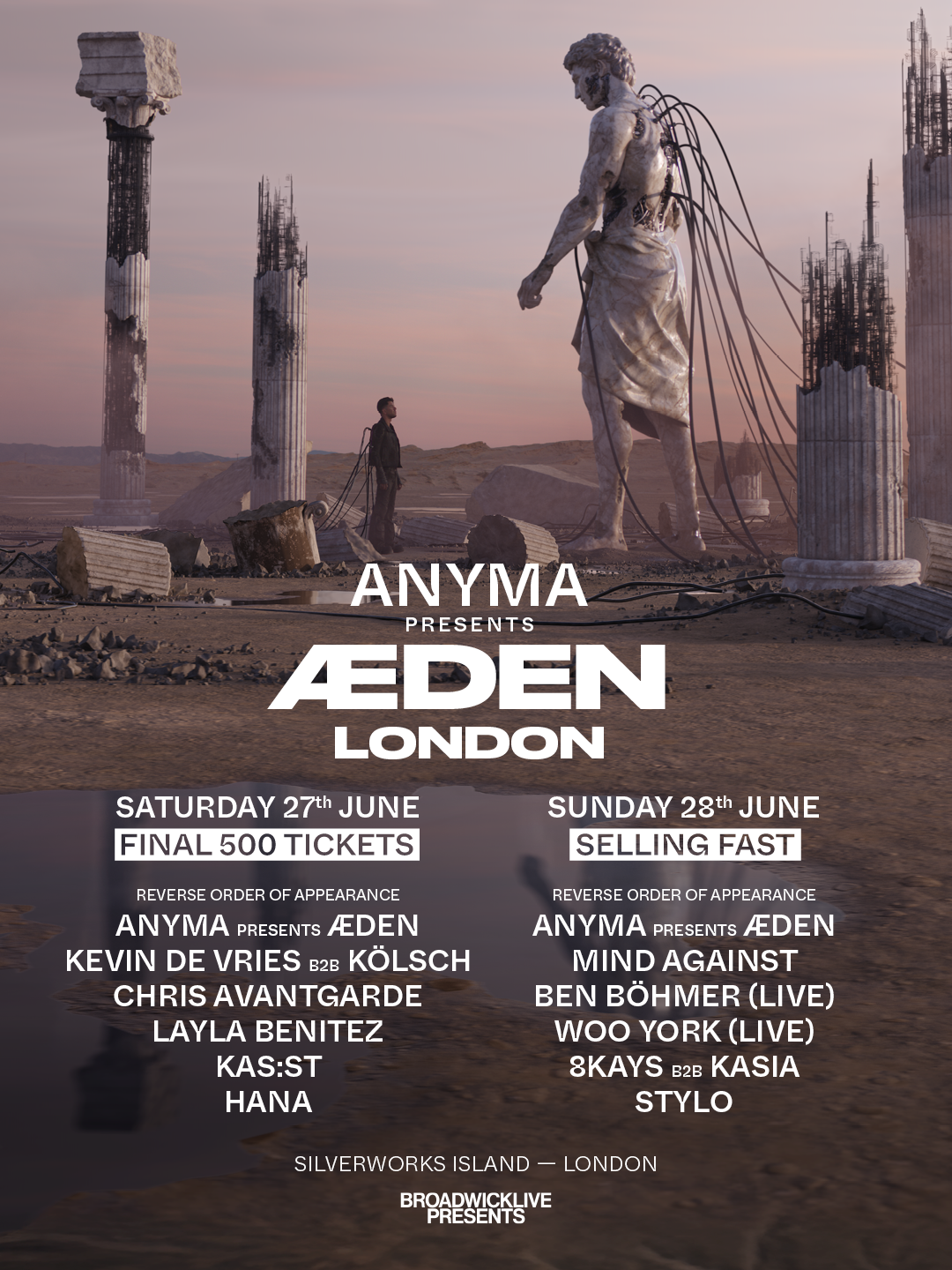 ANYMA PRESENTS ÆDEN | 27 & 28 JUNE  | SILVERWORKS ISLAND - Silverworks Island - 27 Jun 2026