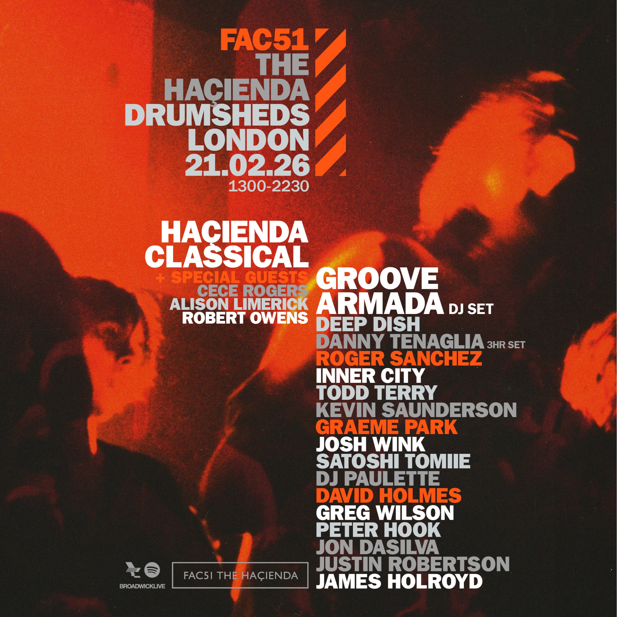 FAC51 THE HAÇIENDA | DRUMSHEDS | 21 FEBRUARY - 21 Feb 2026