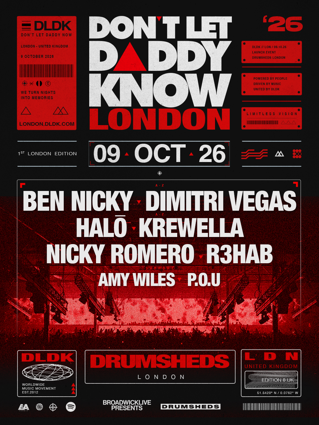 DON'T LET DADDY KNOW LONDON | DRUMSHEDS | FRI 09 OCT - 09 Oct 2026
