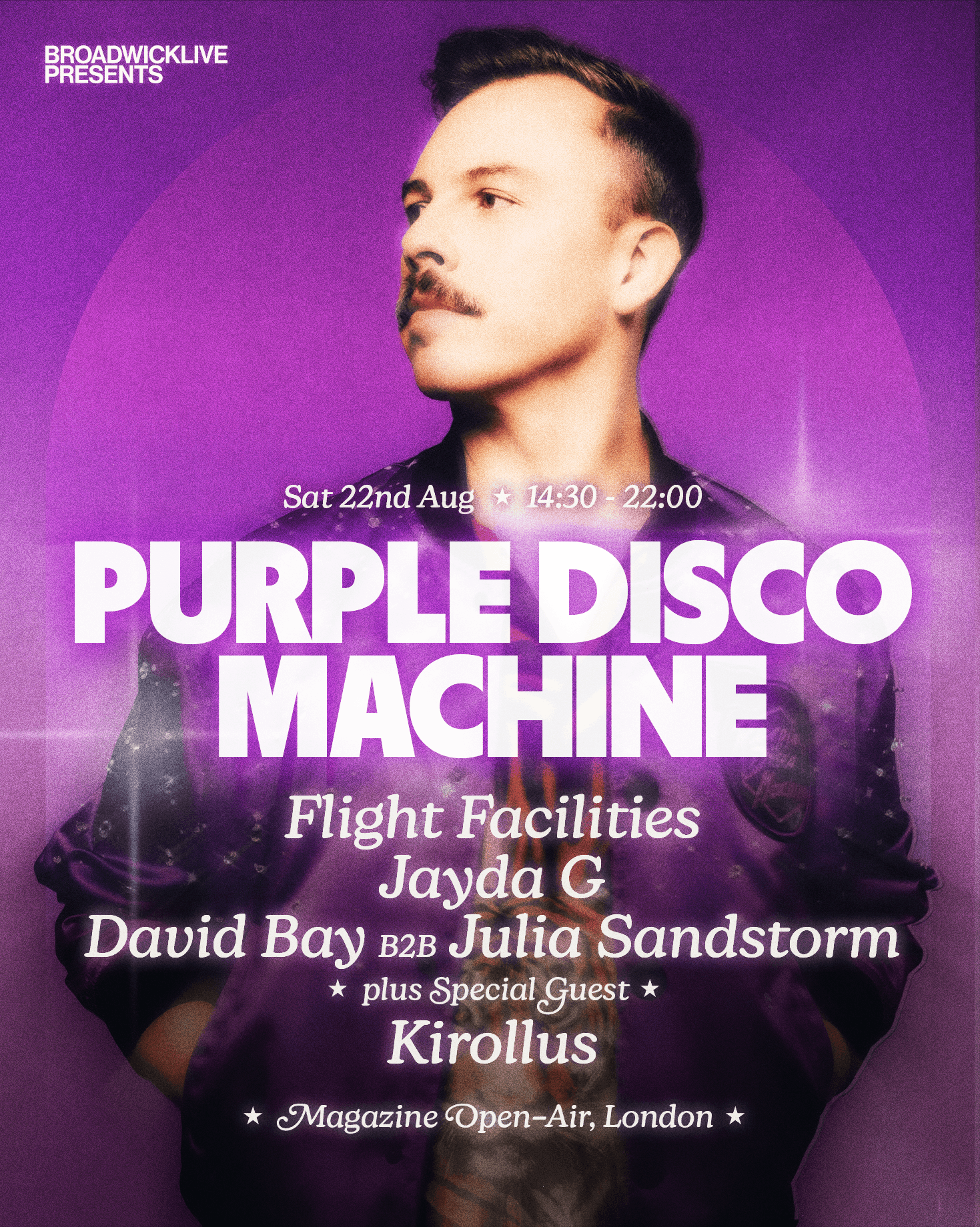 PURPLE DISCO MACHINE | 22 AUG | MAGAZINE OPEN–AIR  - 22 Aug 2026