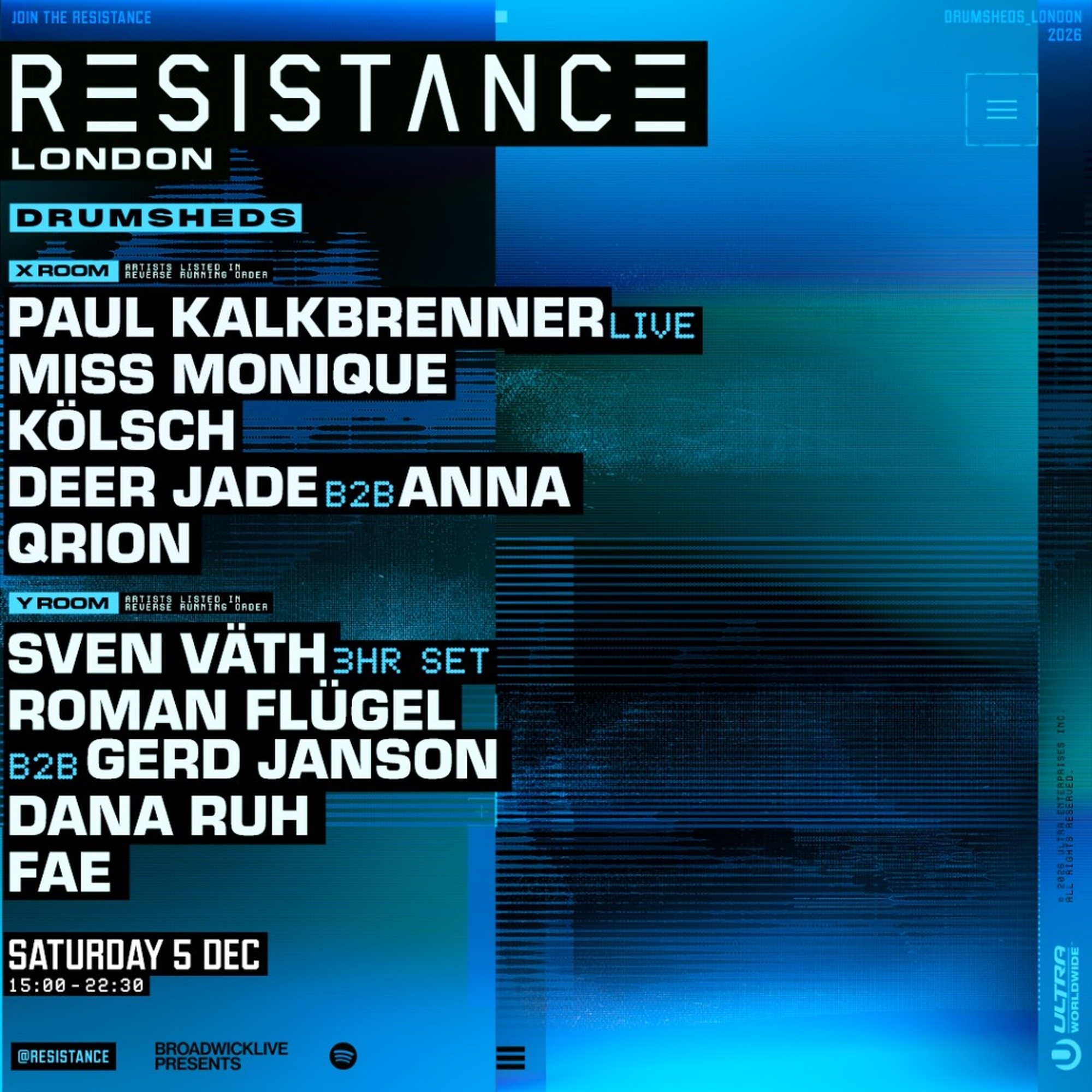 RESISTANCE - Drumsheds - 05 Dec 2026