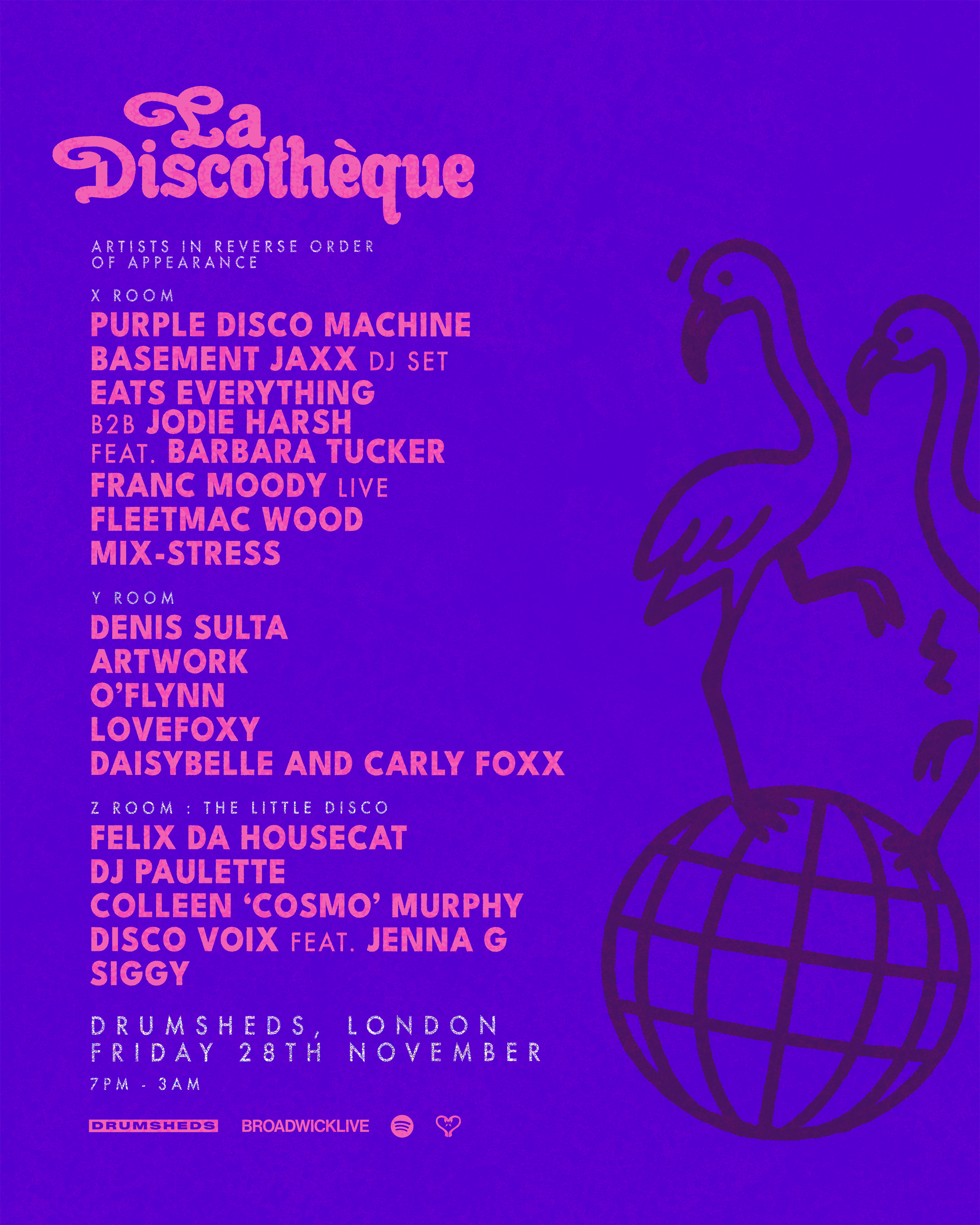 LA DISCOTHÈQUE | 28 NOVEMBER - Drumsheds - 28 Nov 2025