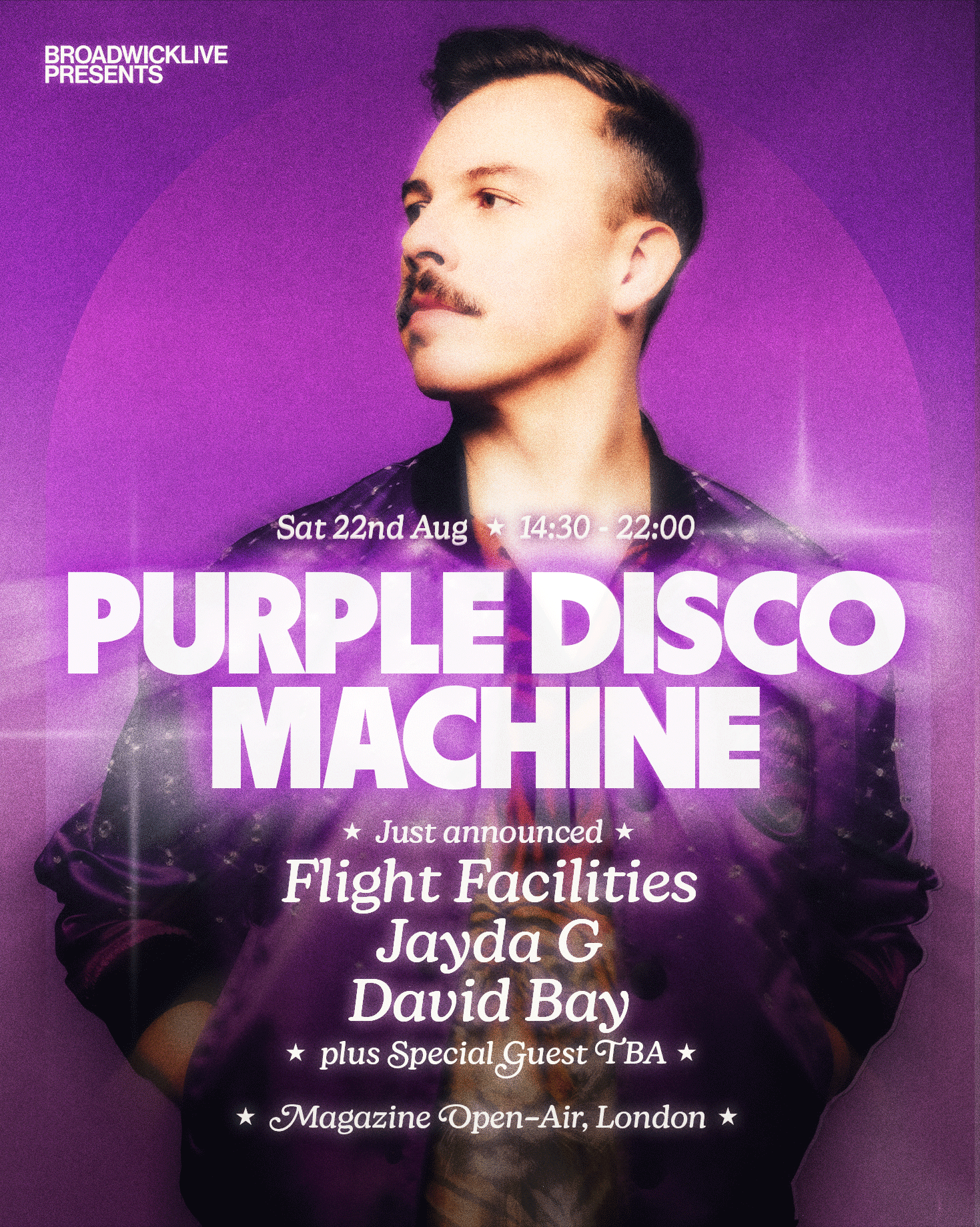 PURPLE DISCO MACHINE | 22 AUG | MAGAZINE OPEN–AIR  - 22 Aug 2026