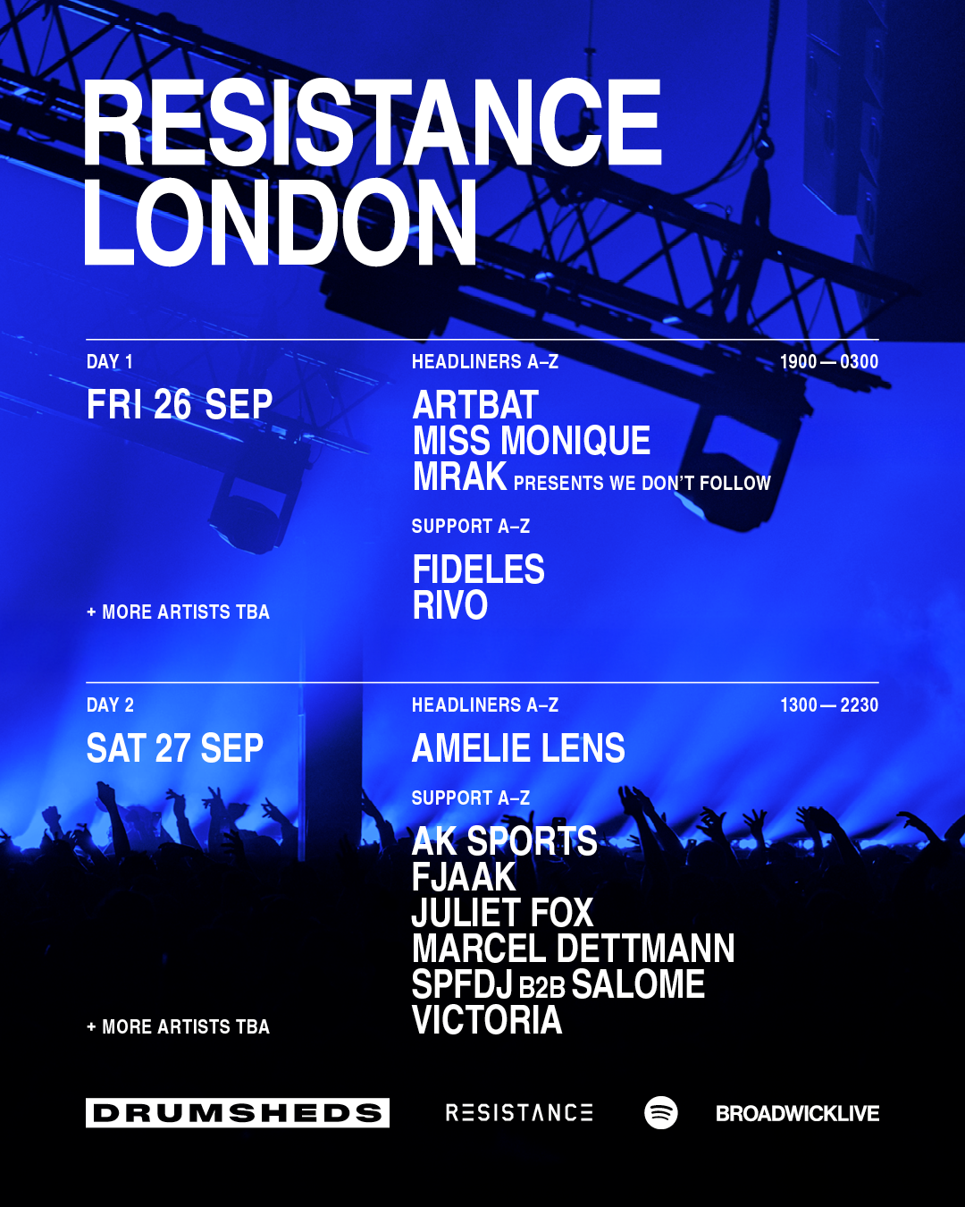 Resistance London Tickets - Drumsheds - 26 Sep 2025
