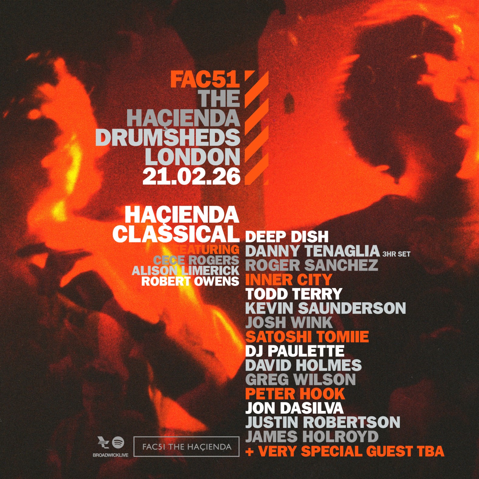 FAC51 THE HAÇIENDA | DRUMSHEDS | 21 FEBRUARY - 21 Feb 2026