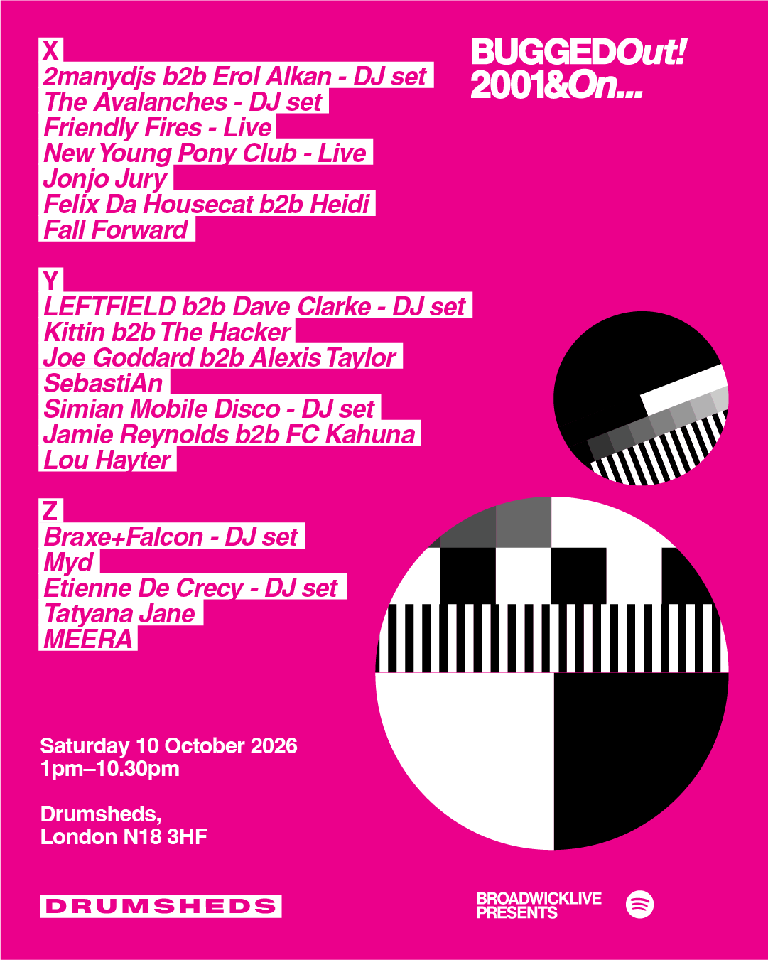 BUGGED OUT - Drumsheds - 10 Oct 2026